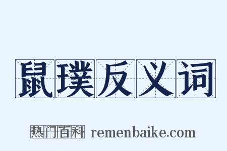 鼠璞反义词是什么意思的图片